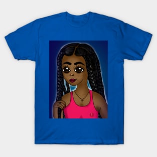 cute black girl digital art T-Shirt